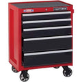 26.5-in W x 34-in H 5-Drawer Steel Red Rolling Tool Cabinet L608790