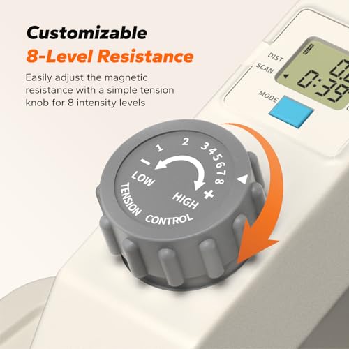 Under Desk Elliptical Machine, Seated Pedal Exerciser with 8 Resistance Levels U880