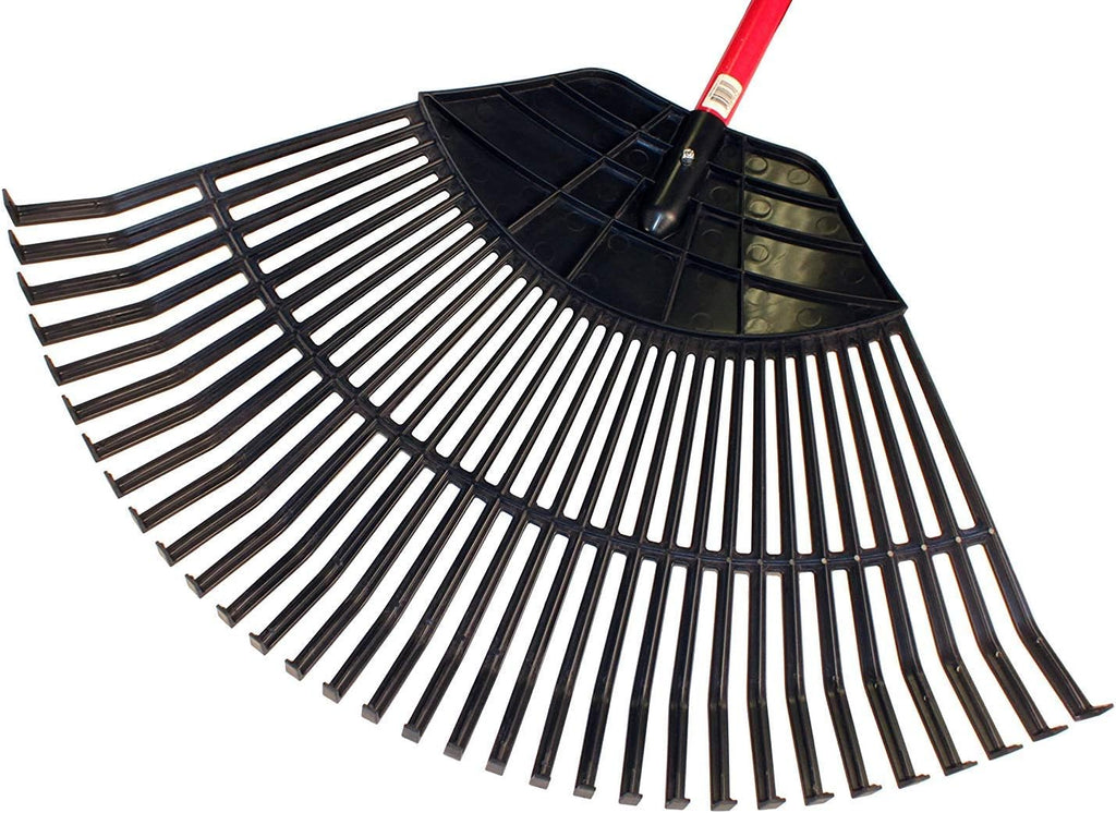 Poly Lawn and Leaf Rake with Fiberglass Handle, 31-Inch C7950