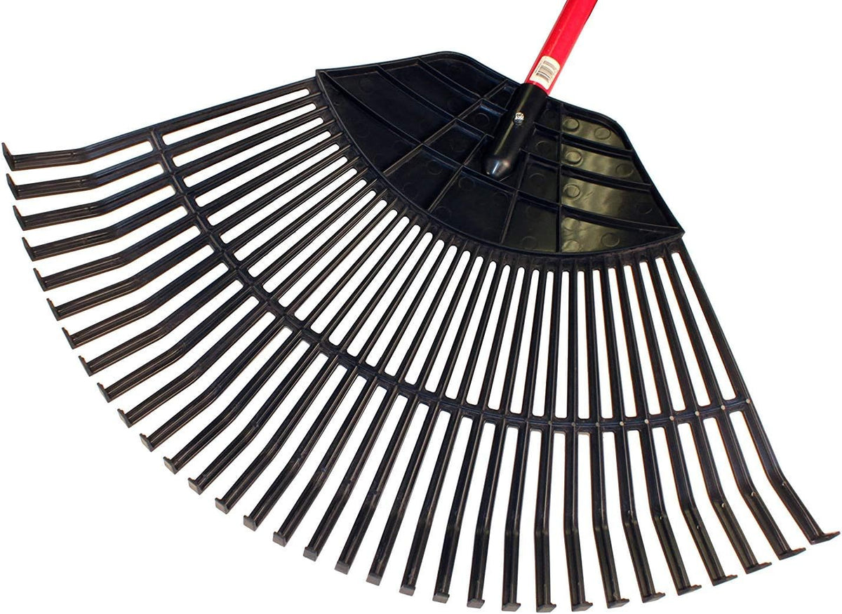 Poly Lawn and Leaf Rake with Fiberglass Handle, 31-Inch C7950