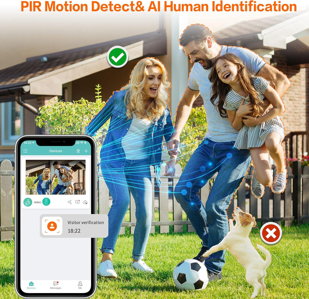 2K Wireless Video Doorbell Camera J767