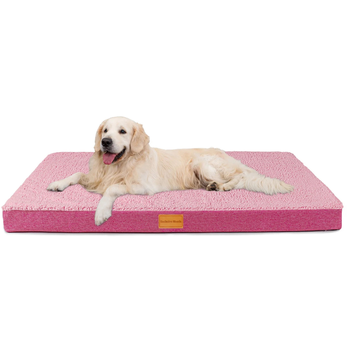 30"X20" Pink Orthopedic Pet Bed with Removable Washable Cover H292