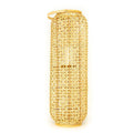 Rattan Candle Lantern with Handle Natural Bamboo and Glass Shade B328415