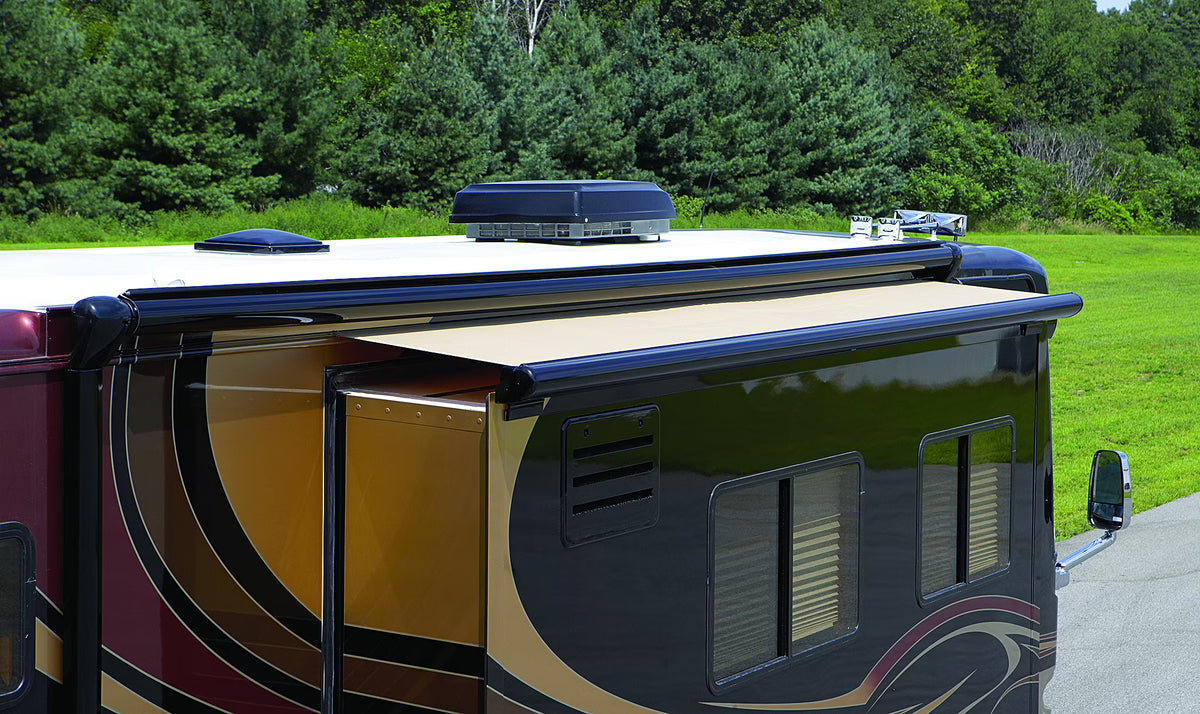 Black Solid RV Slide-Out Automatic Awning K9393