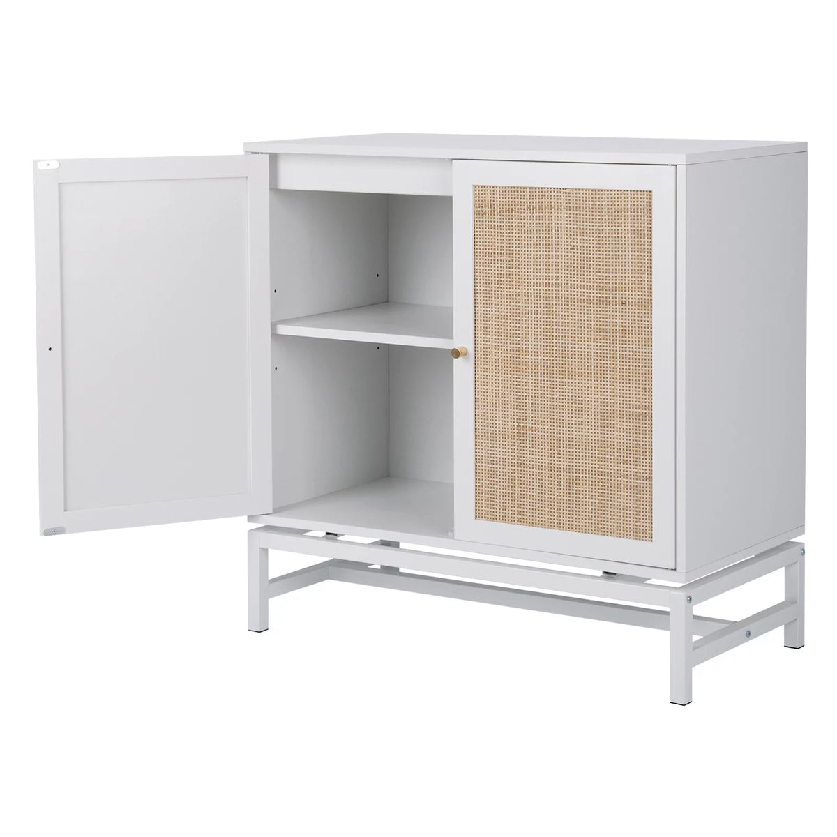 Buffet Sideboard with Rattan Doors Storage Cabinet M706