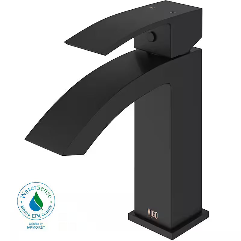 Single Handle Bathroom Faucet Matte Black V4769