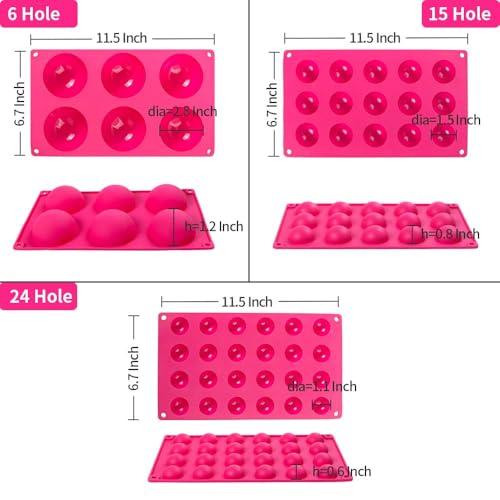 3 Pack Silicone Round Sphere Baking Mold O33003