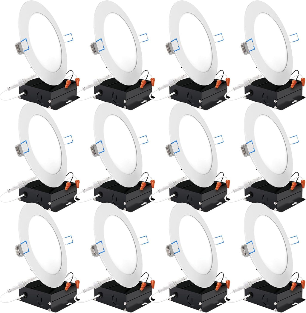 12 Pack 4 Inch Ultra Thin LED Recessed Ceiling Lights S27514