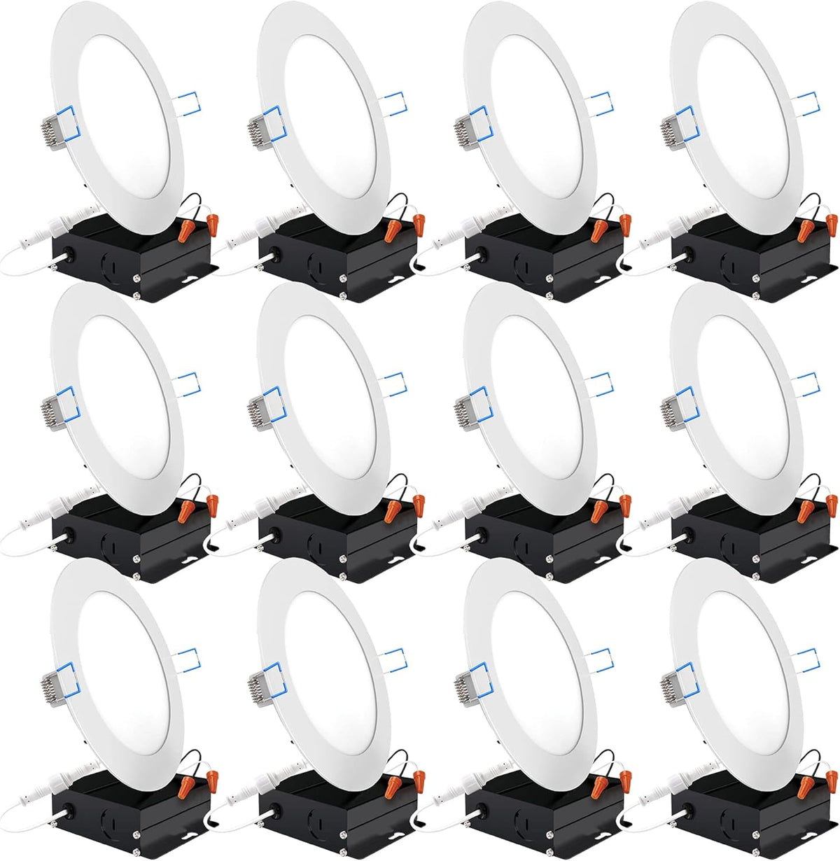 12 Pack 4 Inch Ultra Thin LED Recessed Ceiling Lights S27514
