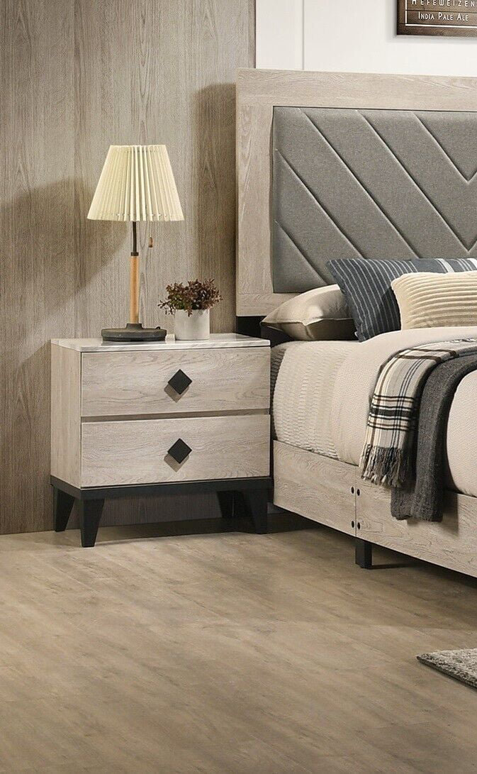 California King Size Bed 3pc Wooden Furniture Set V403