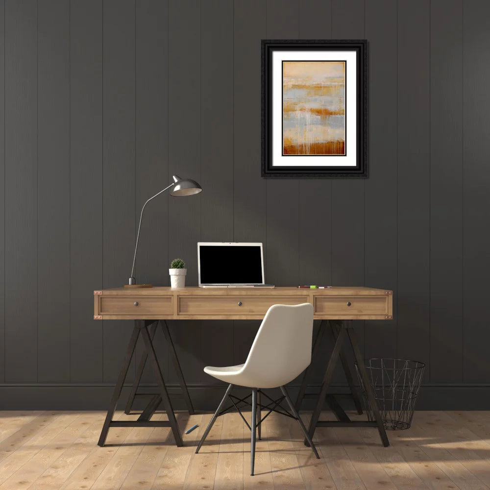 Black Ornate Wood Framed Art Print E36885