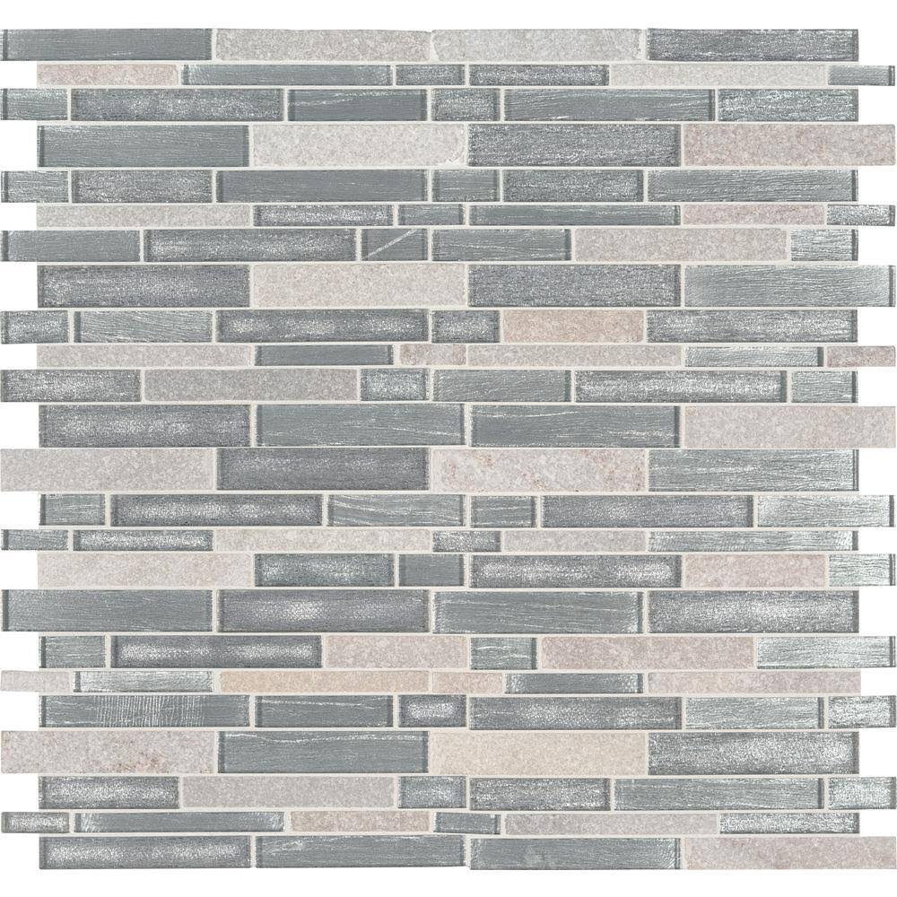 Glass Stone Mesh-Mounted Mosaic Tile J483740