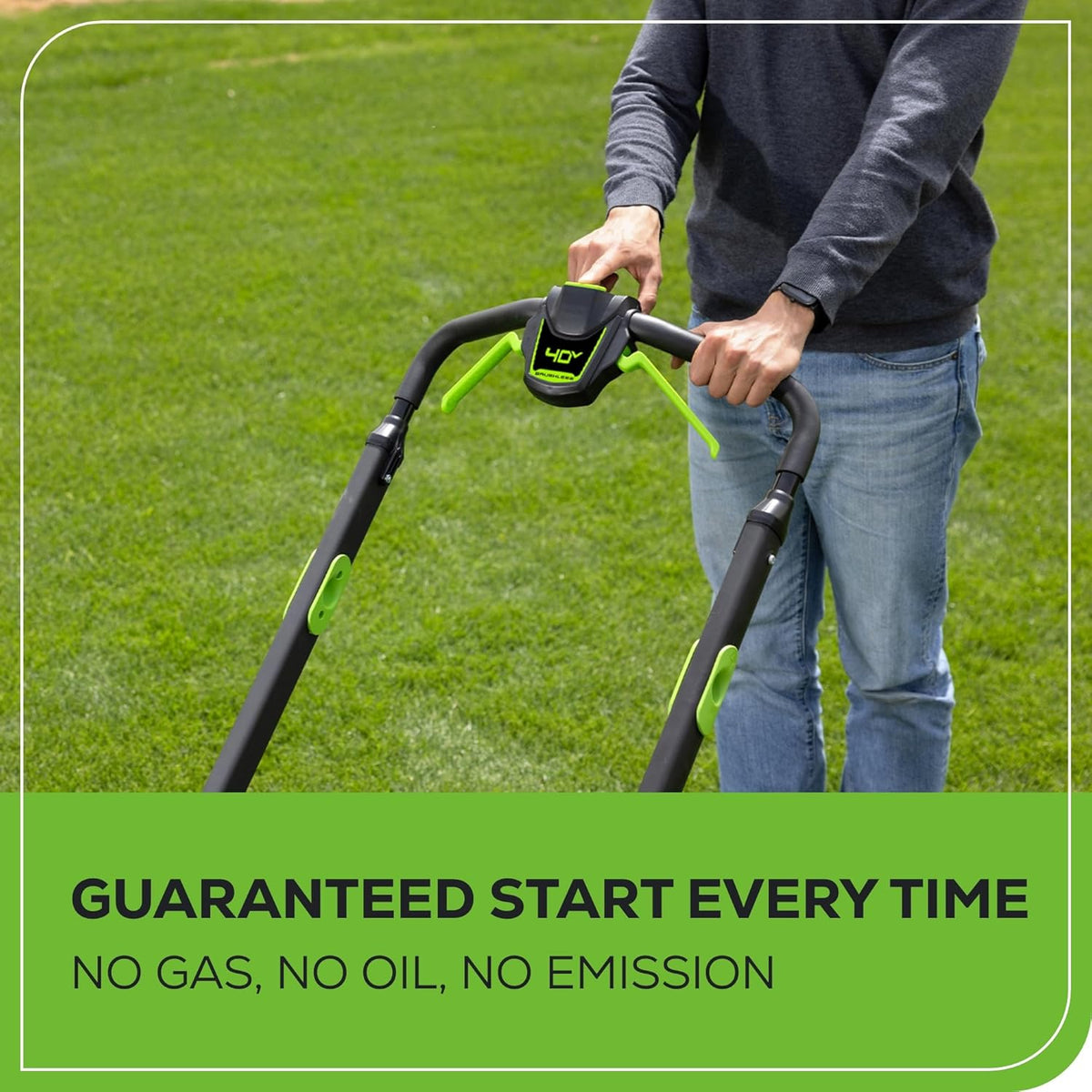 40V 20" Brushless Push Mower with 4.0Ah Battery Y431545