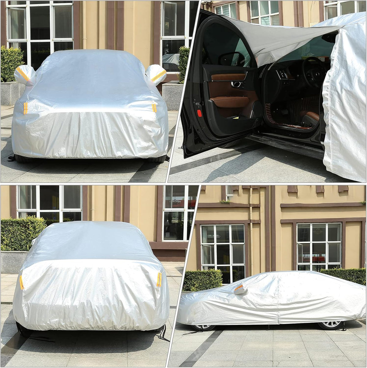 6-Layers Waterproof Car Covers with Night Reflective B826