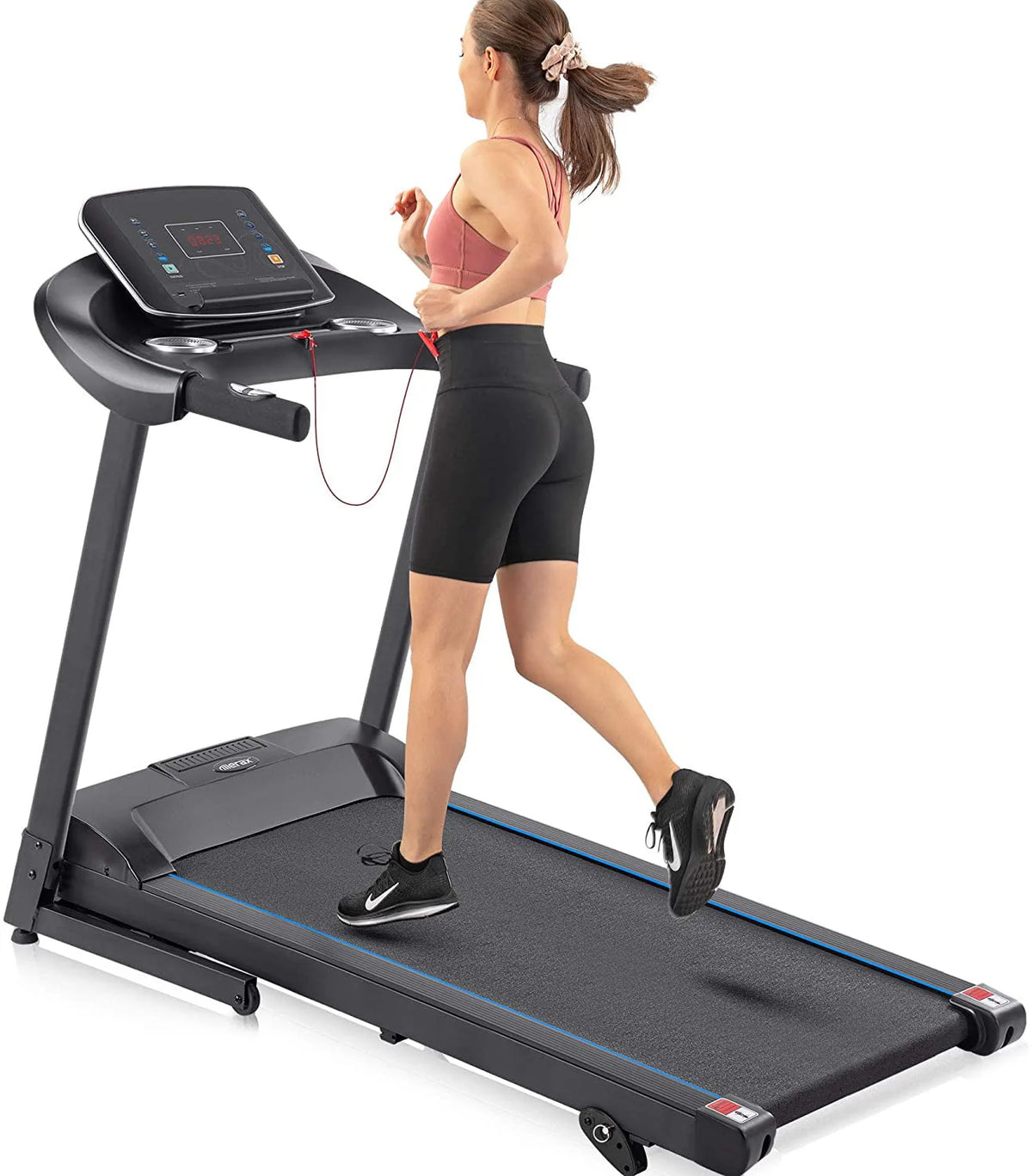 3.5HP Folding Electric Treadmill with Incline, Black F271018