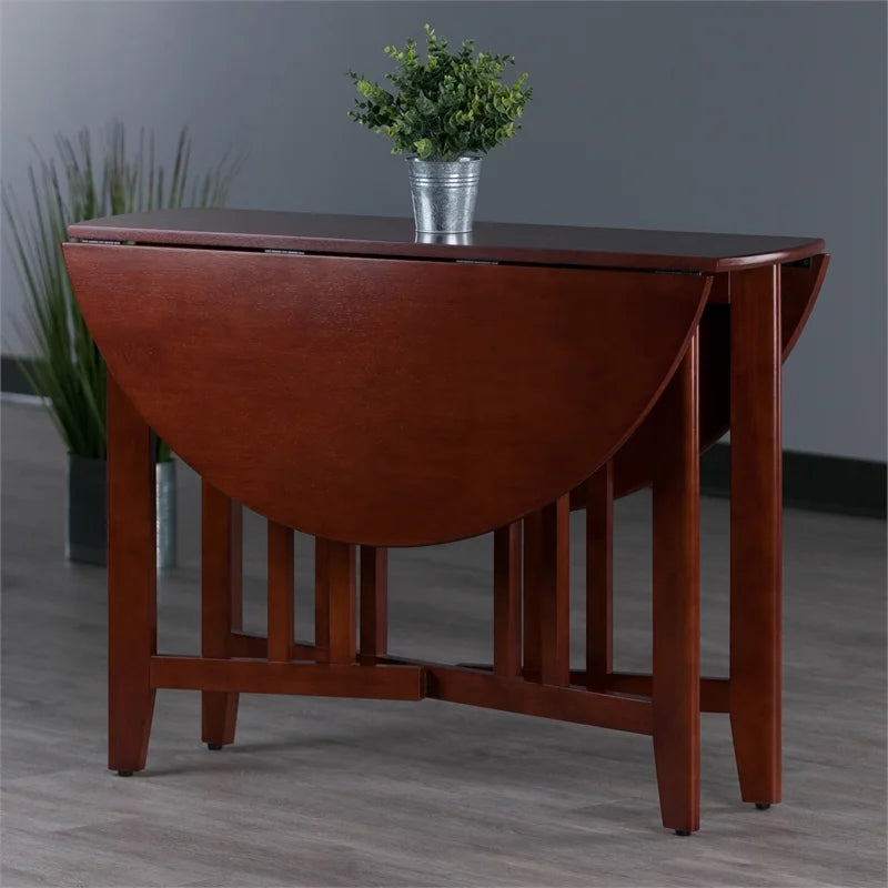 Solid Wood Round Double Drop Leaf Dining Table P678