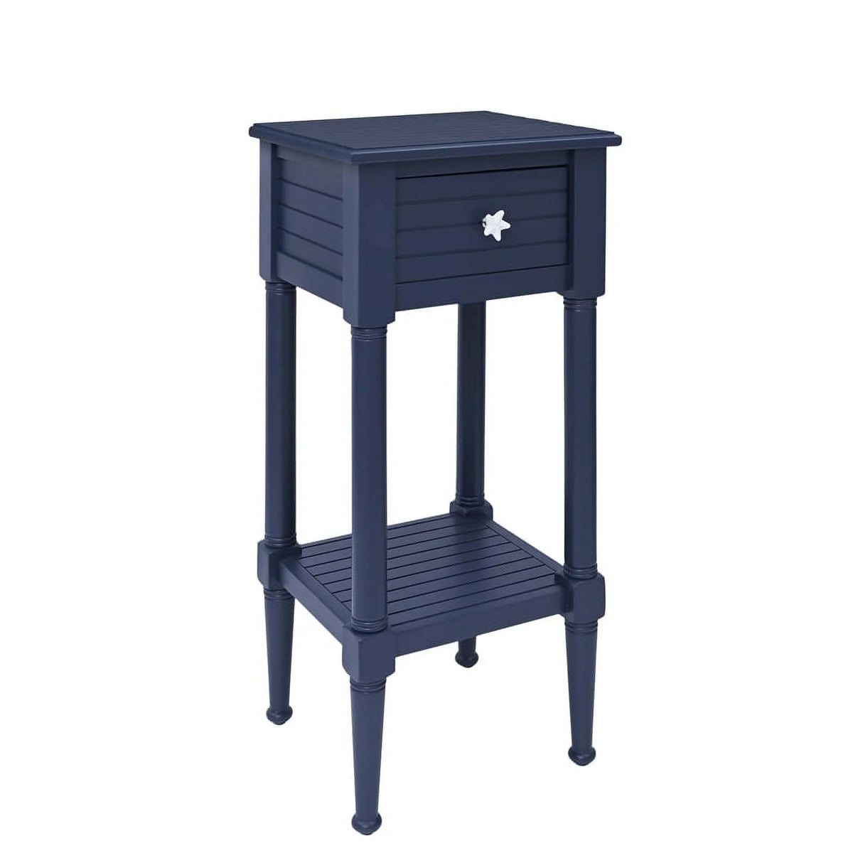 Navy Coastal Wood Side Table G3494
