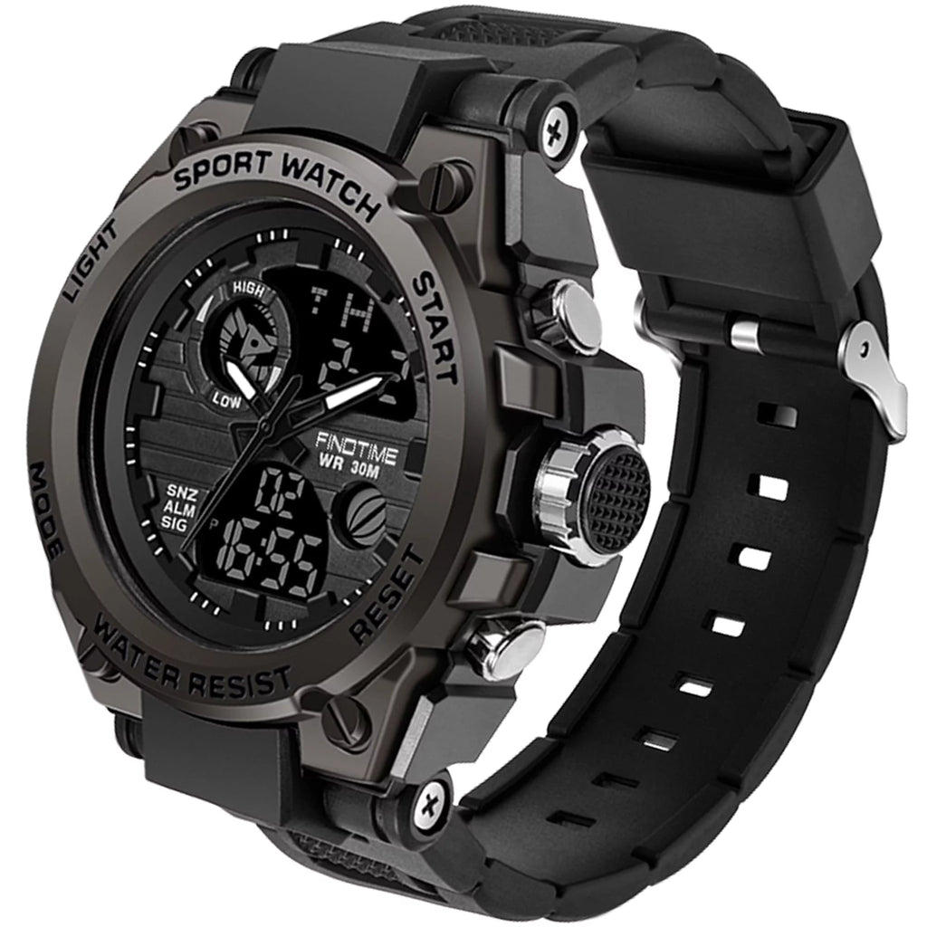 Men's Military Watch Outdoor Sports Electronic Watch Tactical Army Wristwatch LED Stopwatch Waterproof Digital Analog Watches I784
