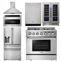 36 Propane Dual Fuel Range, Range Hood, Microwave, Refrigerator, Dishwasher, Wine Cooler I138