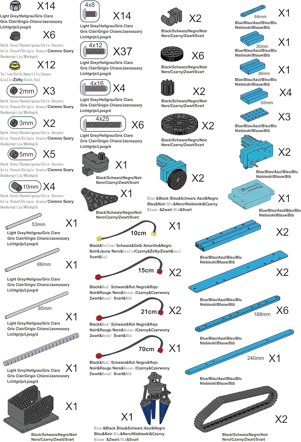 15 Channels 2.4G RC Robot Toy, DIY 151 pcs Take Apart Stem Excavator Toy Electronic Alloy Metal Mechanical Robotic Arm Building Kit Q5627