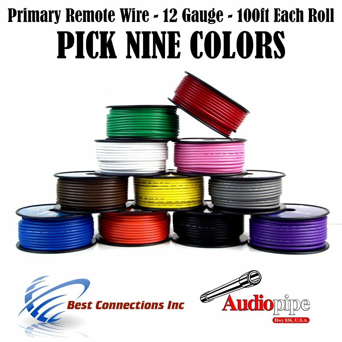 12 GA 100 ft Primary Auto Remote Power Ground Wire Cable (9 Rolls) B690