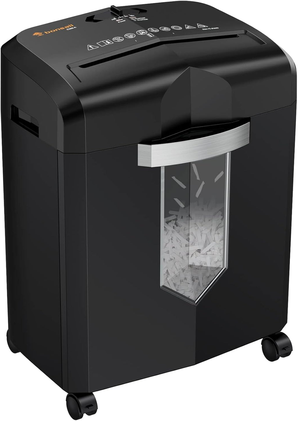 12 Sheet Cross-Cut Paper Shredder with 3.96 Gal Pullout Bin F85355