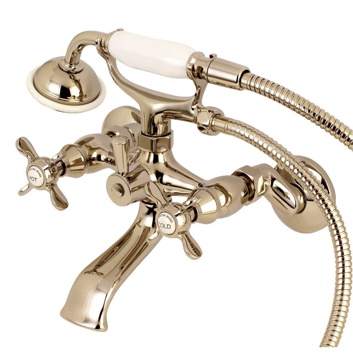 Oil Rubbed Bronze Wall Mount Clawfoot Tub Filler with Hand Shower C70415