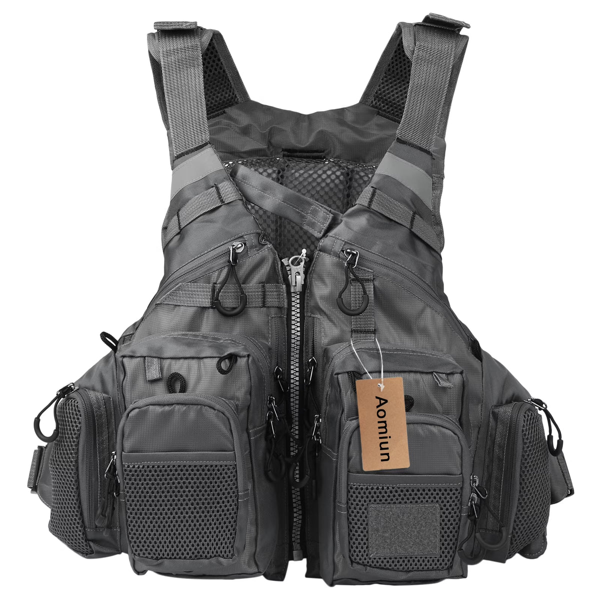 Padded Outdoor Fishing Life Jacket Vest with 209lb Bearing Capacity K478653