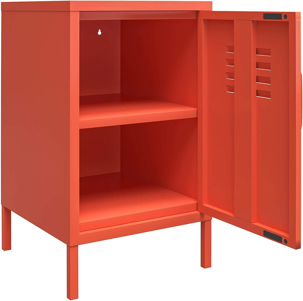 Orange Metal Locker End Table A932
