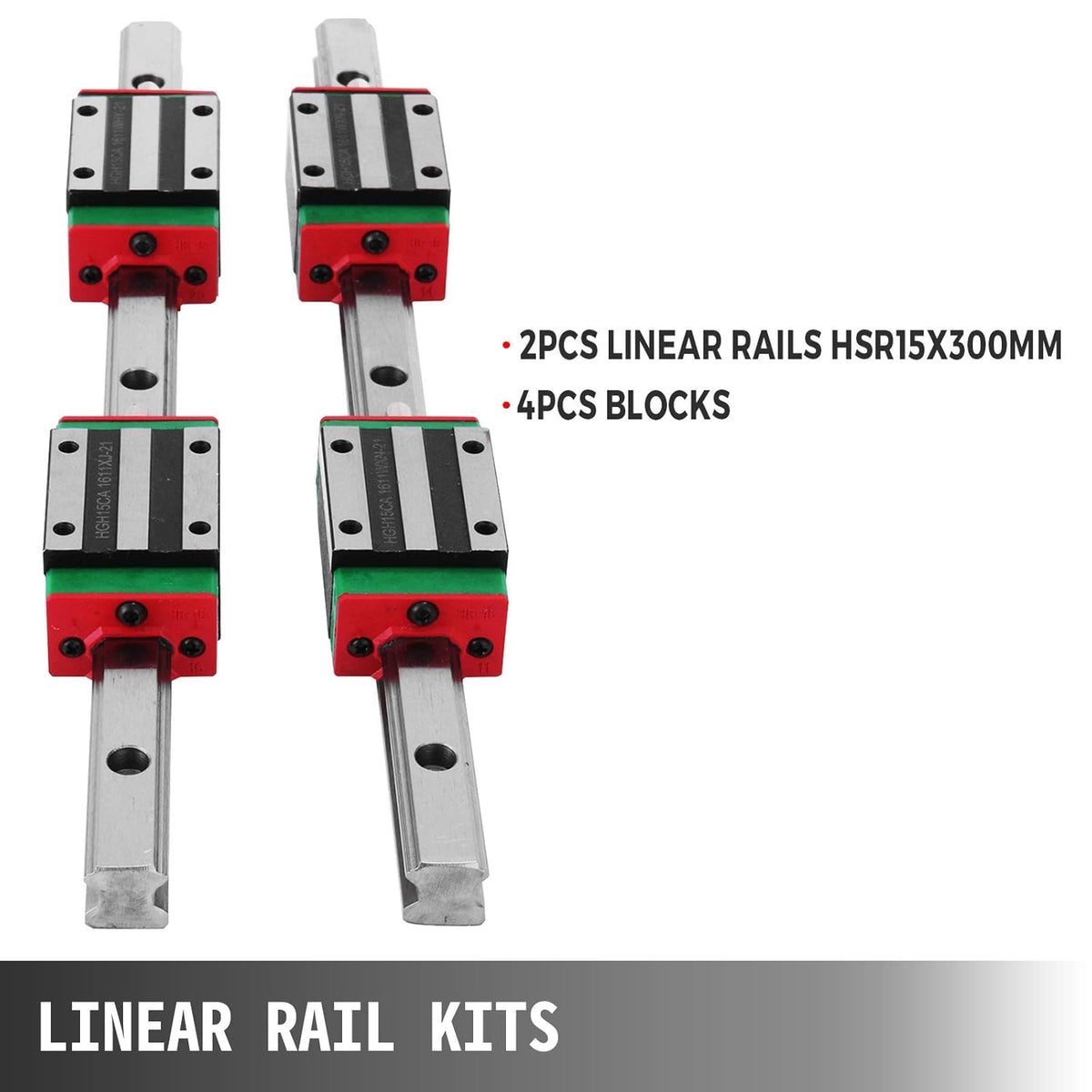 15-300mm Linear Rail with 4X Square Type Carriage Bearing Block G8835