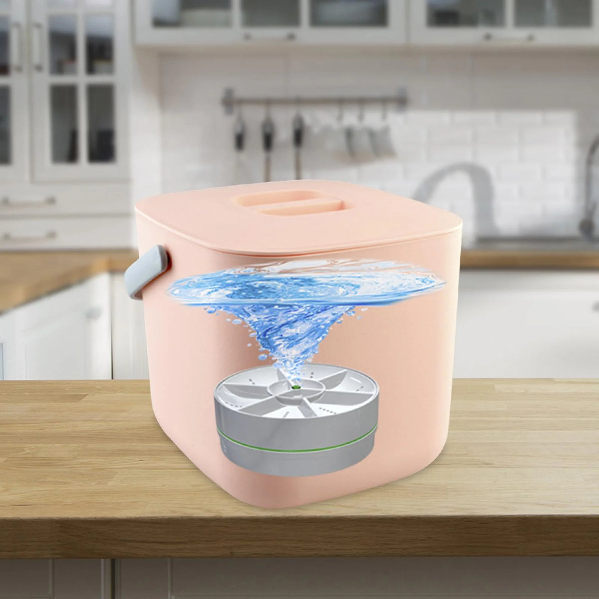 White Mini USB Dishwasher with Bucket S126635