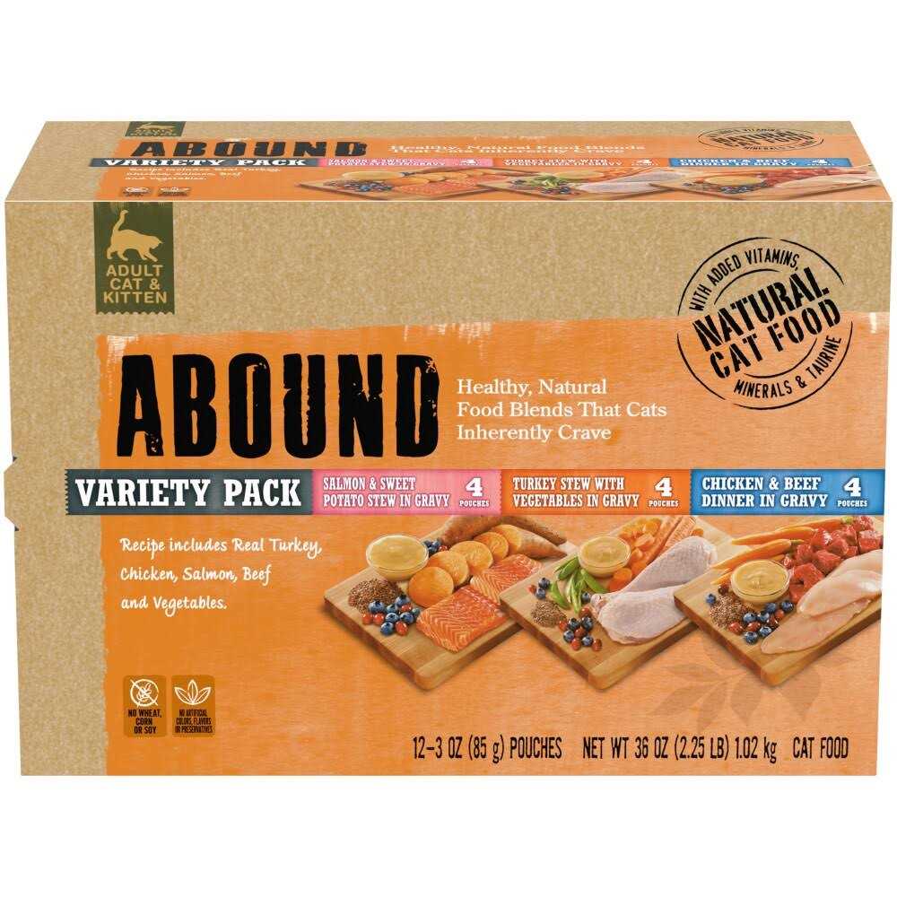 12 Count 3 oz Natural Wet Cat Food Pouches Variety Pack B256139