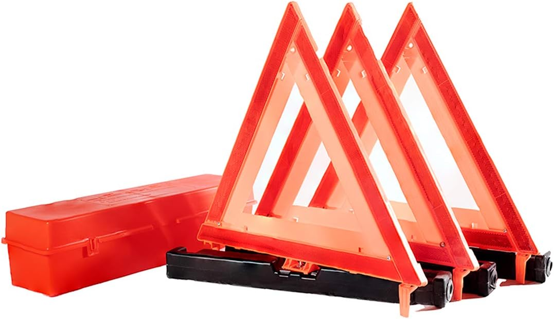 3 Pack Safety Triangle Roadside Emergency Kit with Carrying Case I59016