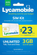 $23 Plan Prepaid Sim Card 3 Month Service W5061