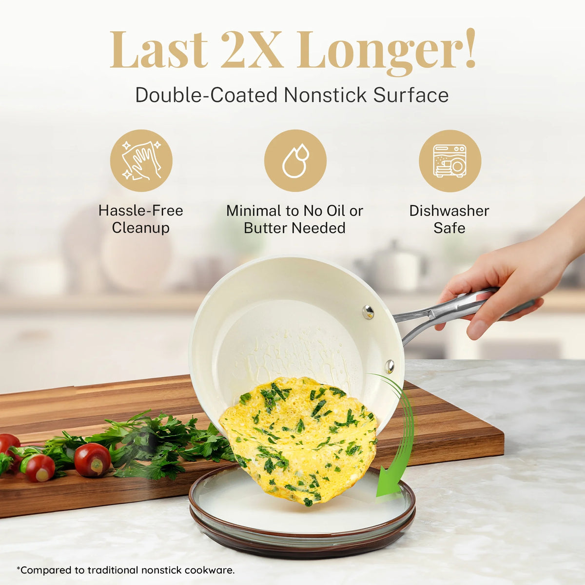 20 Pcs Nonstick Ceramic Cookware Set V691979