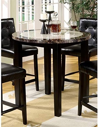 Wood Round Counter Height Table in Black Q326770