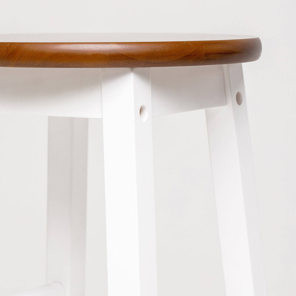 Bar Stool with Round Acacia Seat A96562