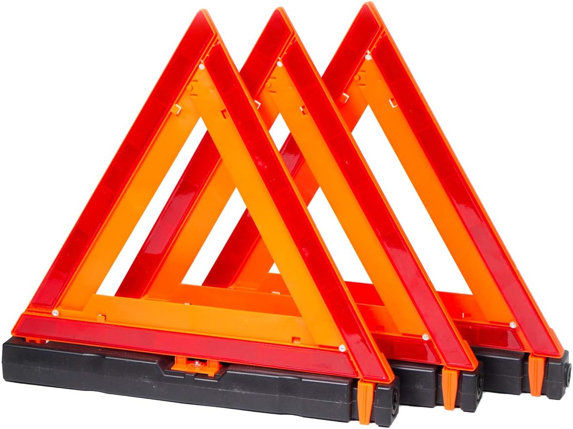 3 Pack Safety Triangle Roadside Emergency Kit with Carrying Case I59016