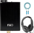 USB DAC and Headphone Amplifier with Over-Ear Stereo Headphones and 3.5mm Audio Extension Cable S579327
