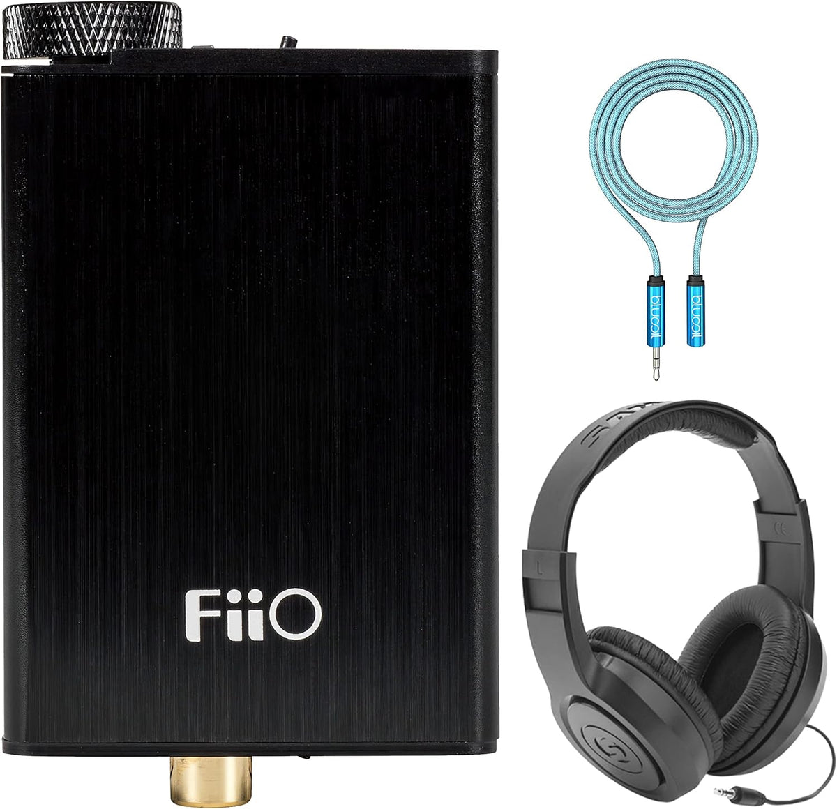 USB DAC and Headphone Amplifier with Over-Ear Stereo Headphones and 3.5mm Audio Extension Cable S579327