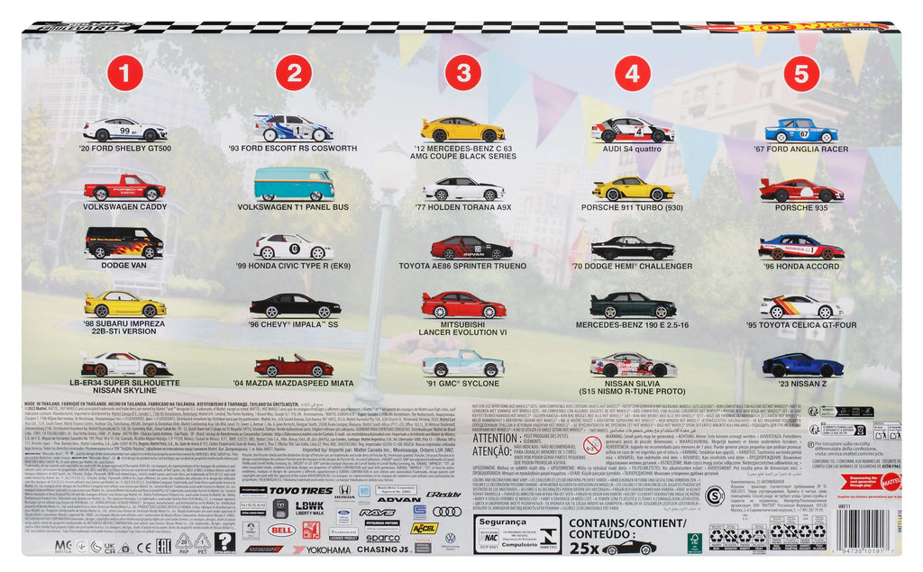 25-Car Factory Set, 25 Premium 1:64 Scale Sports Cars P600212