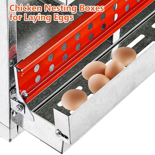 6 Compartment Metal Chicken Nesting Boxes V64992