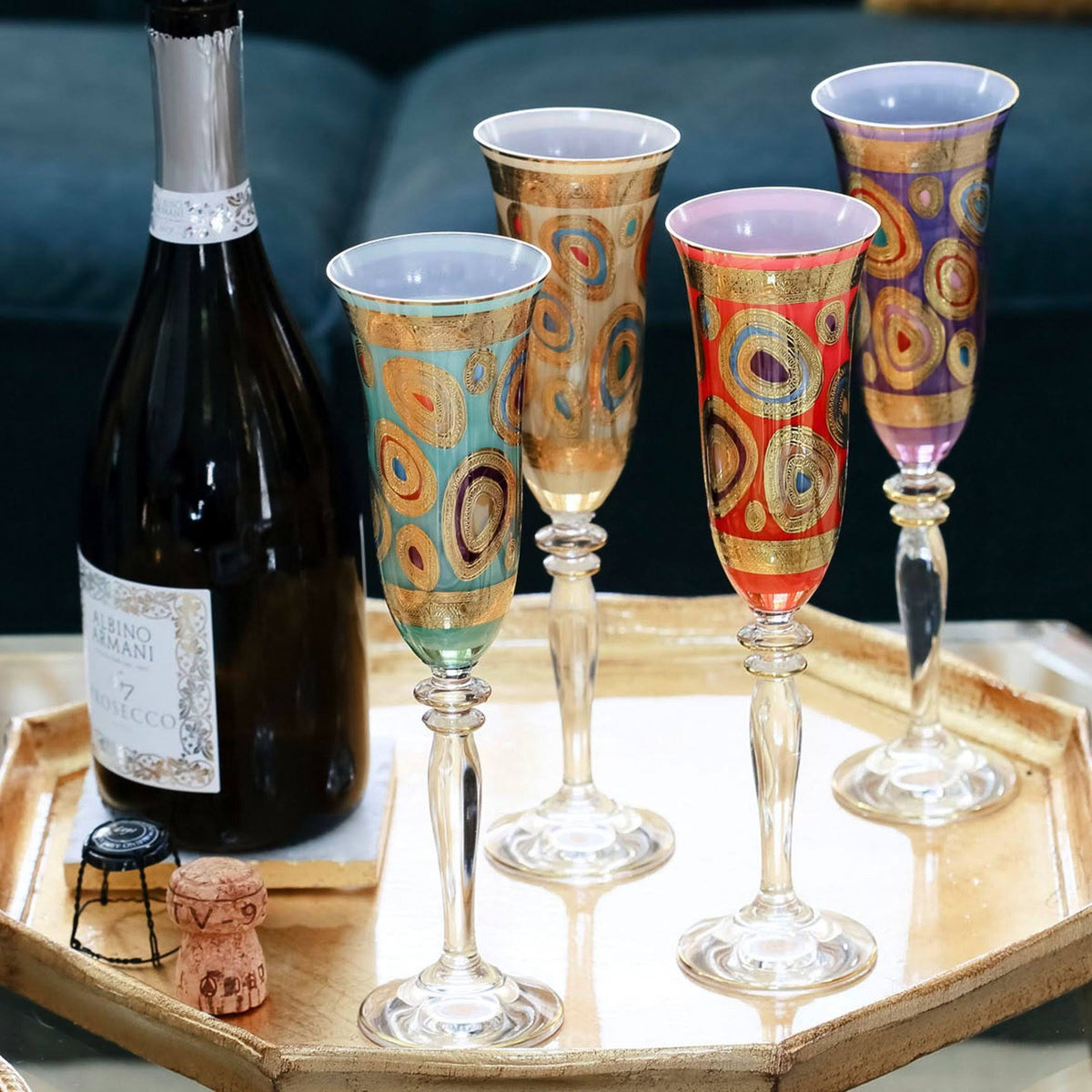 Orange Champagne Glass Q708166