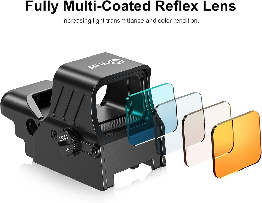1x22x33 Red Dot Sight 4 Reticles Reflex Sight with Quick Detach Mount K959562