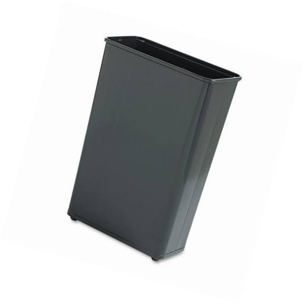 Black Steel 24gal Rectangular Wastebasket X93999