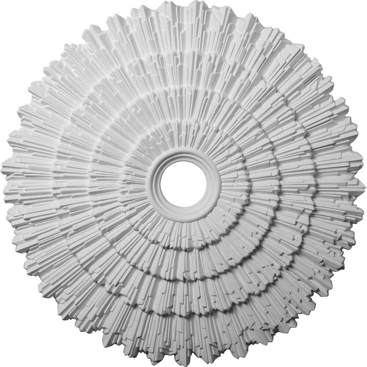 Ceiling Medallion, Hand-Painted Steel Gray P1816