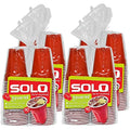 Red Squared Plastic Party Cups, 18 Ounce, 200 Count J969