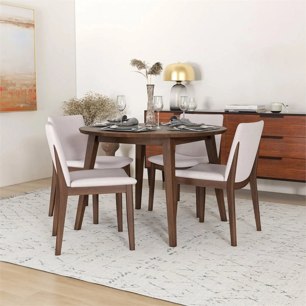 Solid Wood Dining Table and 4 Chair Set C37517