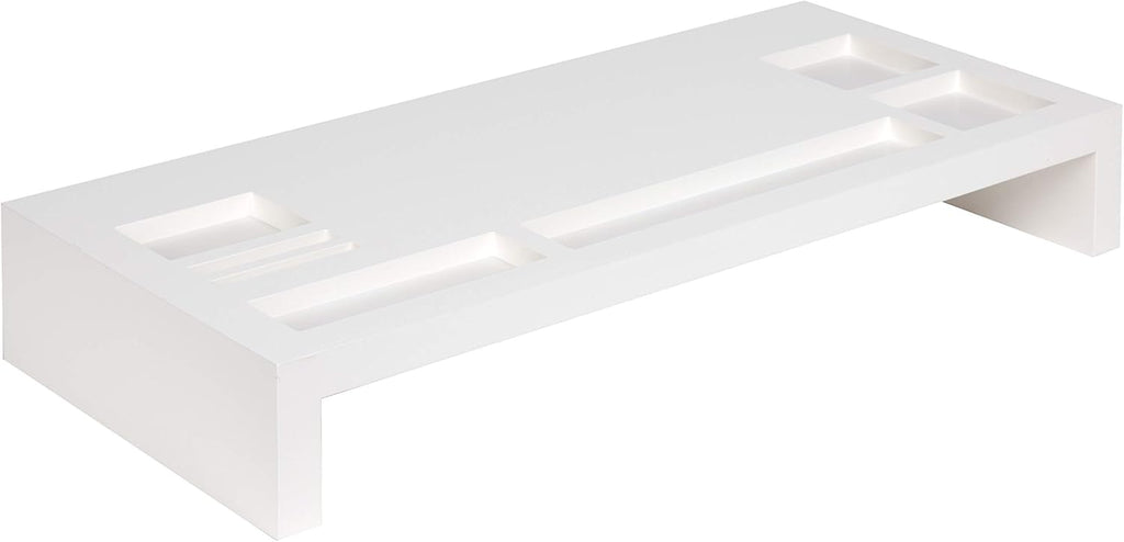 Black Wood Monitor Riser Desk Organizer, Pack of 2 A81334