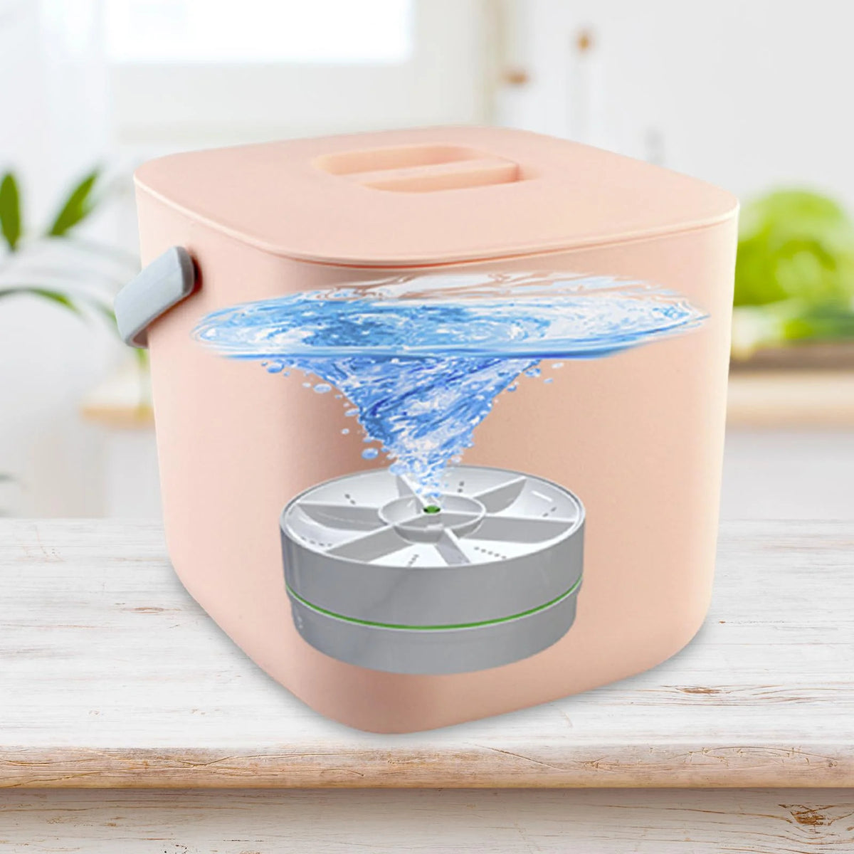 White Mini USB Dishwasher with Bucket S126635